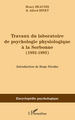 Travaux du laboratoire de psychologie physiologique à la Sorbonne (1892-1893) (9782296551541-front-cover)