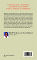 Le législateur, le mariage, les droits de la femme et de la famille au Cameroun (9782296565739-back-cover)