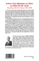 Lettres d'un diplomate en Chine au début du XXe siècle, Hong Kong, Hai Nan, Yunnan (1901-1909) (9782296543331-back-cover)