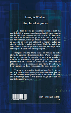 Un pluriel singulier ROMAN (9782296552326-back-cover)