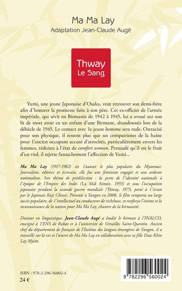Thway Le Sang (9782296560024-back-cover)