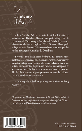 Le Printemps d'Aderfi (9782296560901-back-cover)