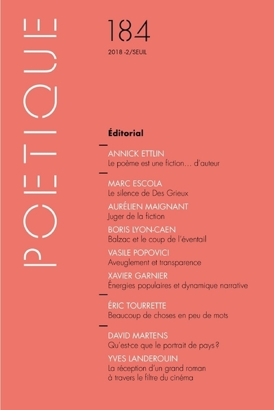 Poétique, n° 184 (9782021406450-front-cover)
