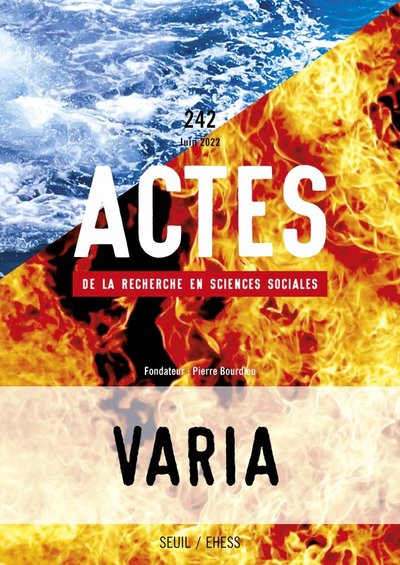Actes de la recherche en sciences sociales, n° 242. Varia (9782021487725-front-cover)