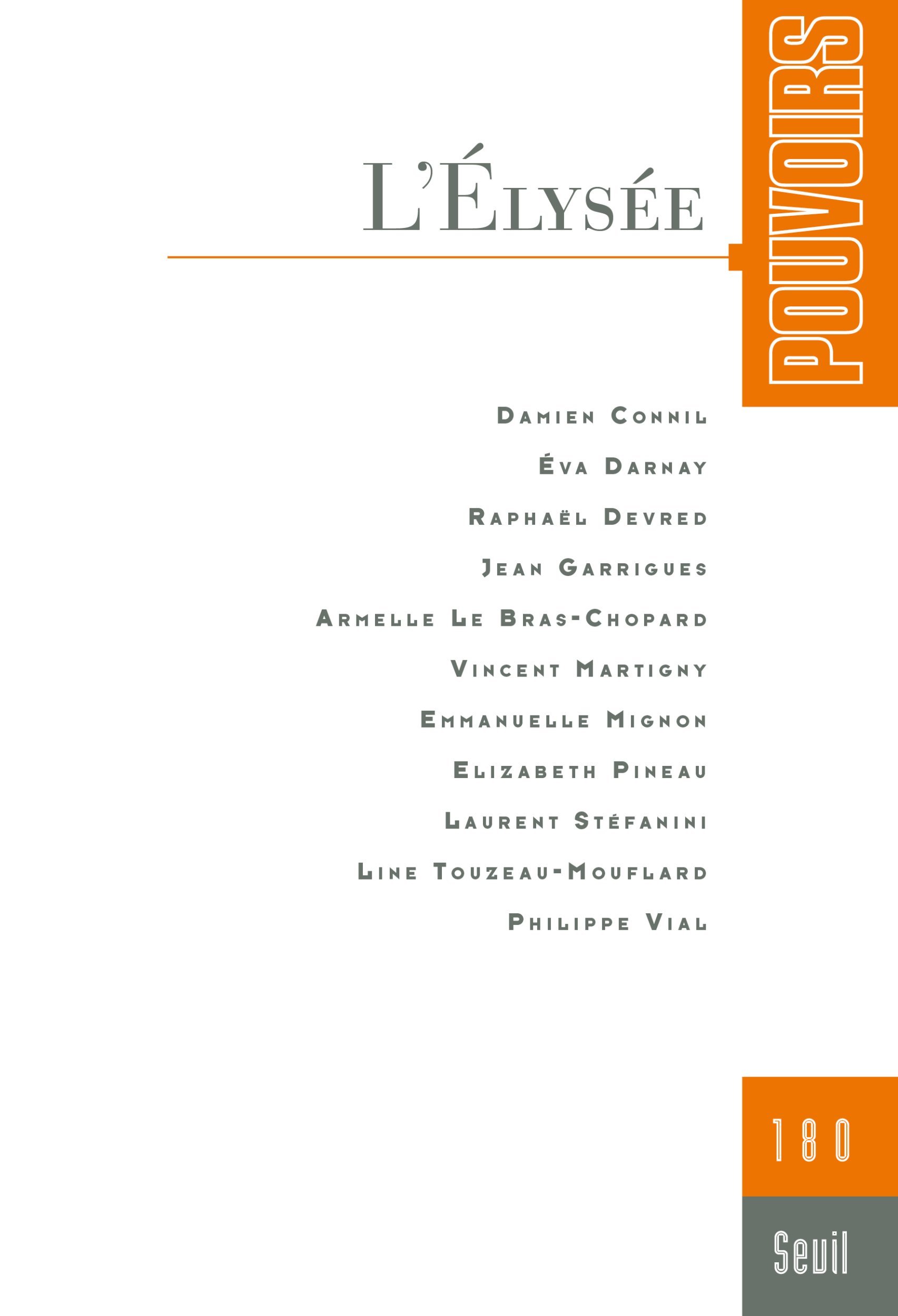 Pouvoirs, n°180. L'Elysée (9782021495638-front-cover)