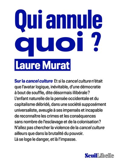 Qui annule quoi ?, Sur la cancel culture (9782021495805-front-cover)