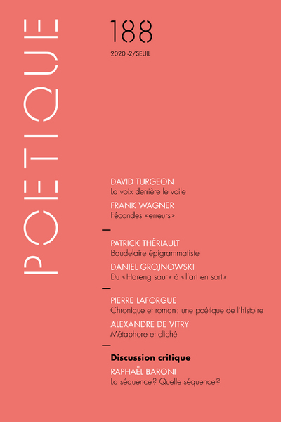 Poétique, n° 188 (9782021442564-front-cover)