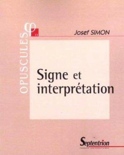 Signe et interprétation, n° 15 (9782859398262-front-cover)