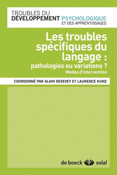 Les troubles spécifiques du langage, Pathologies ou variations ? (9782353271931-front-cover)