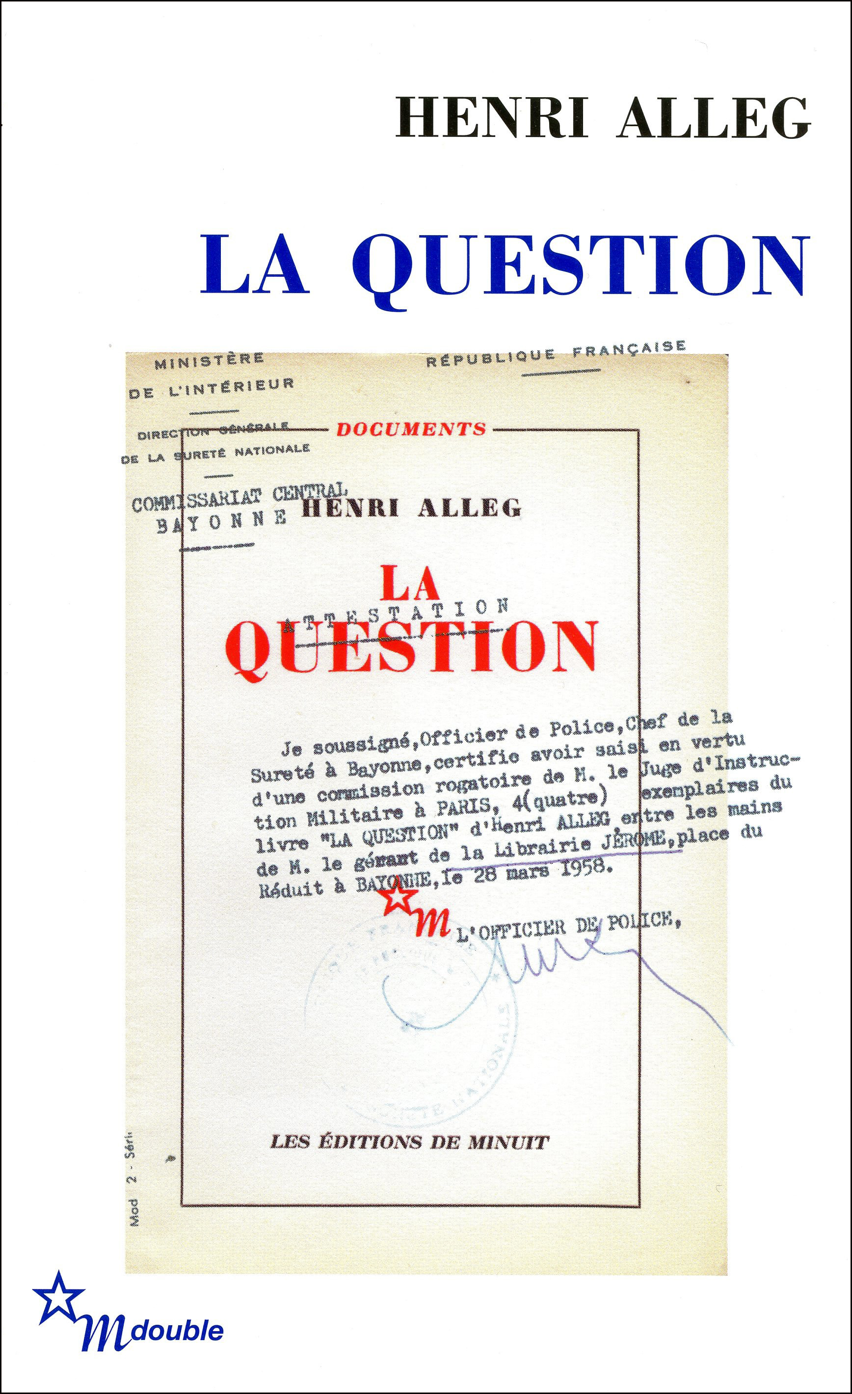 La question (9782707320629-front-cover)