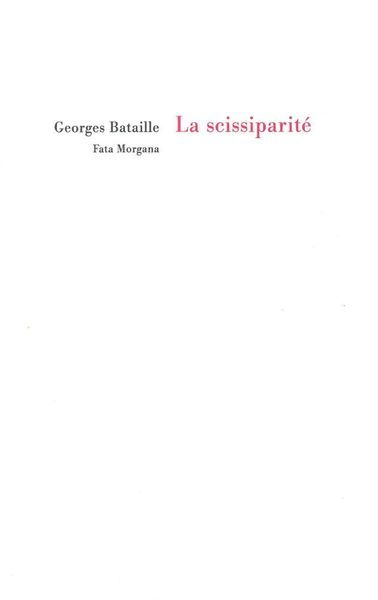 La scissiparité (9782851948502-front-cover)
