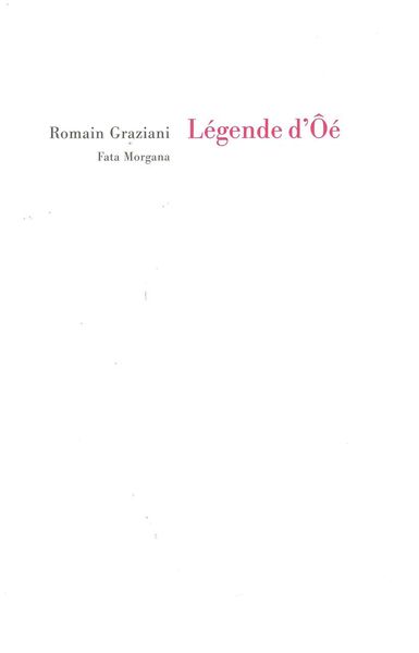 Légende d’Ôé (9782851949127-front-cover)