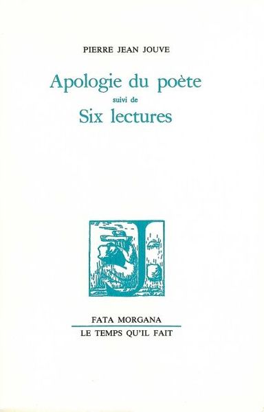 Apologie du poète, suivi de Six lectures (9782851940810-front-cover)