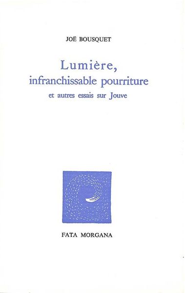 Lumière, infranchissable pourriture, et autres essais sur Pierre-Jean Jouve (9782851941435-front-cover)