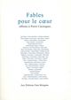 Fables pour le coeur (anthologie), offertes à Pierre Caizergues (9782851946577-front-cover)