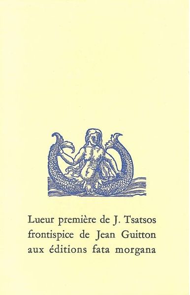 Lueur première (9782851943576-front-cover)