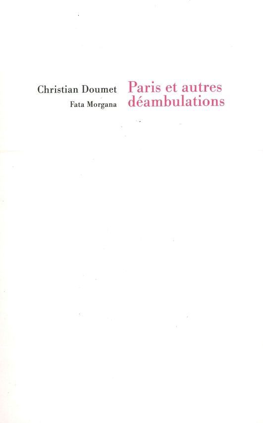 Paris et autres déambulations (9782851949806-front-cover)