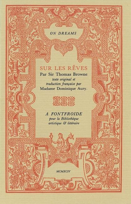 Sur les rêves (9782851941022-front-cover)