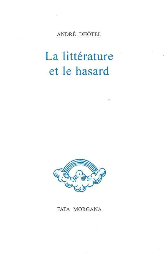 La littérature et le hasard (9782851949417-front-cover)