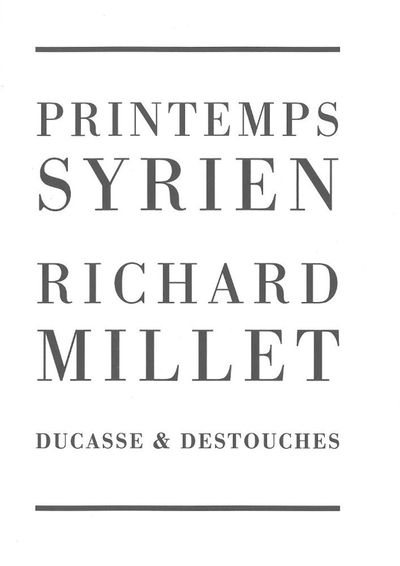 Printemps Syrien (9782851948465-front-cover)