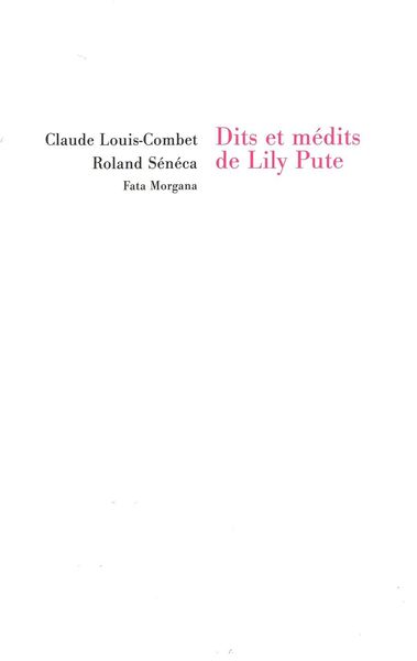 Dits et médits de Lily Pute (9782851949523-front-cover)