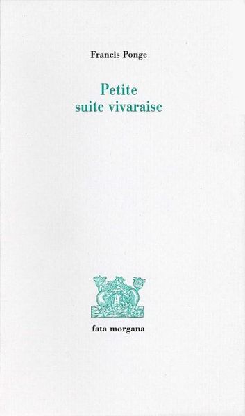 Petite suite vivaraise (9782851943125-front-cover)