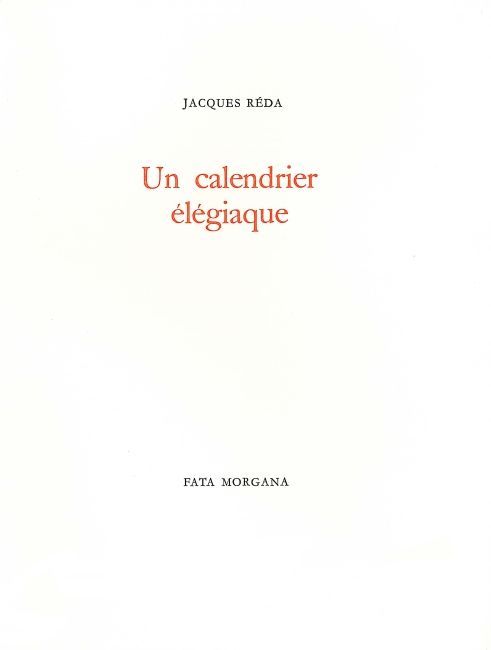 Un calendrier élégiaque (9782851943224-front-cover)