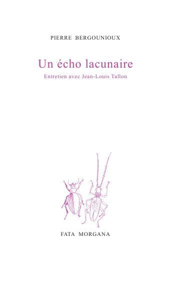 Un écho lacunaire, Entretien avec Jean-Louis Tallon (9782851949080-front-cover)