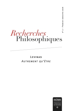 Recherches philosophiques n° 2 - Premier semestre 2016, Levinas. Autrement qu'être (9771778800024-front-cover)