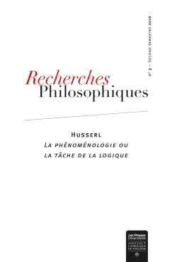 Recherches philosophiques n°3 - Second semestre 2016, Husserl. La phénoménologie ou la tâche de la logique (9771778800031-front-cover)