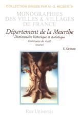 Département de la Meurthe - dictionnaire historique et statistique