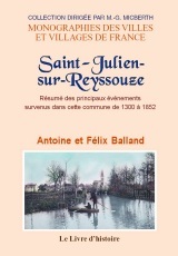 Saint-Julien-sur-Reyssouze - résumé des principaux événements survenus dans cette commune de 1300 à 1852