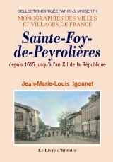 Sainte-Foy-de-Peyrolières - depuis 1615 jusqu'à l'an XII de la République