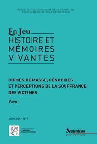 Histoire et mémoires vivantes- revue En jeu juin 2016 n°7