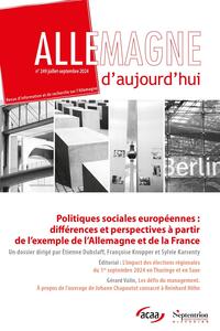 Politiques sociales européennes : différences et perspectives aet#768; partir de l'exemple de l'Allemagne et de la France