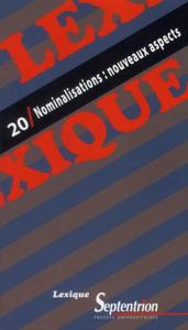 Lexique 20 / Nominalisations : nouveaux aspects