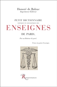 Petit dictionnaire des enseignes de Paris