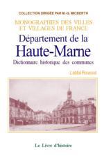 Département de la Haute-Marne - dictionnaire historique des communes