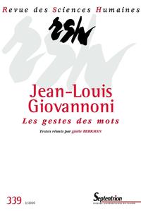 Jean-Louis Giovannoni. Les gestes des mots