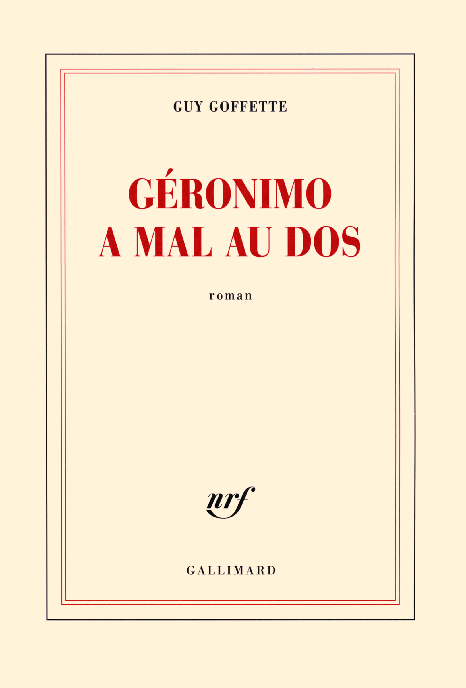 Géronimo a mal au dos