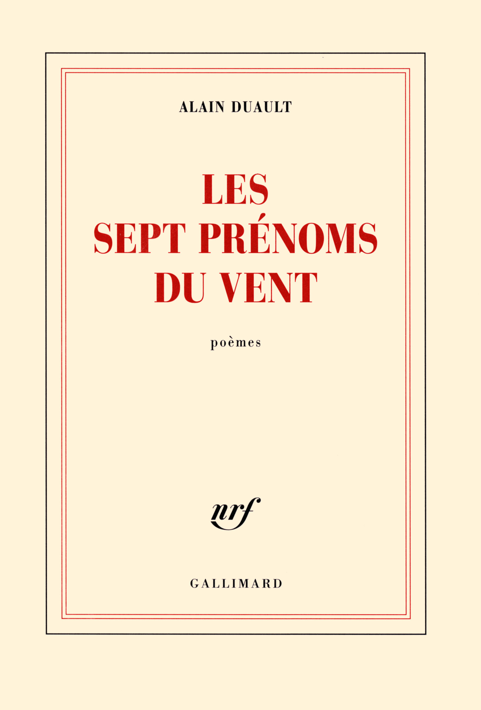 Les sept prénoms du vent