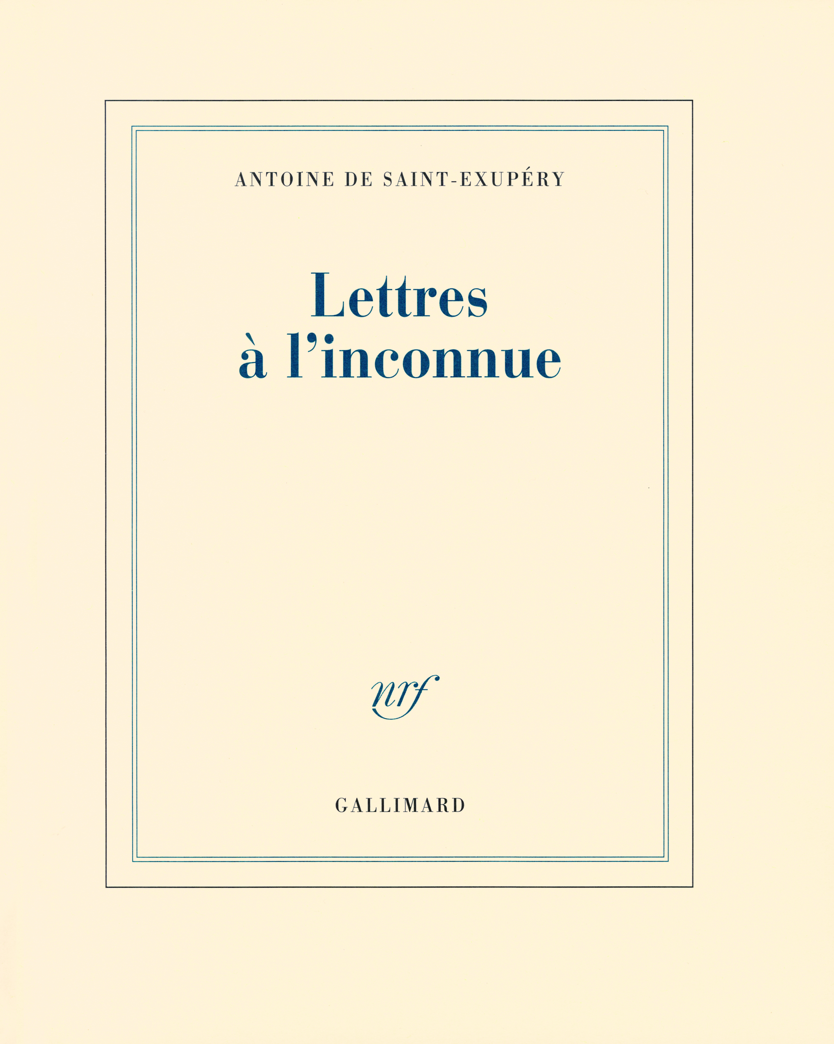 Lettres à l'inconnue