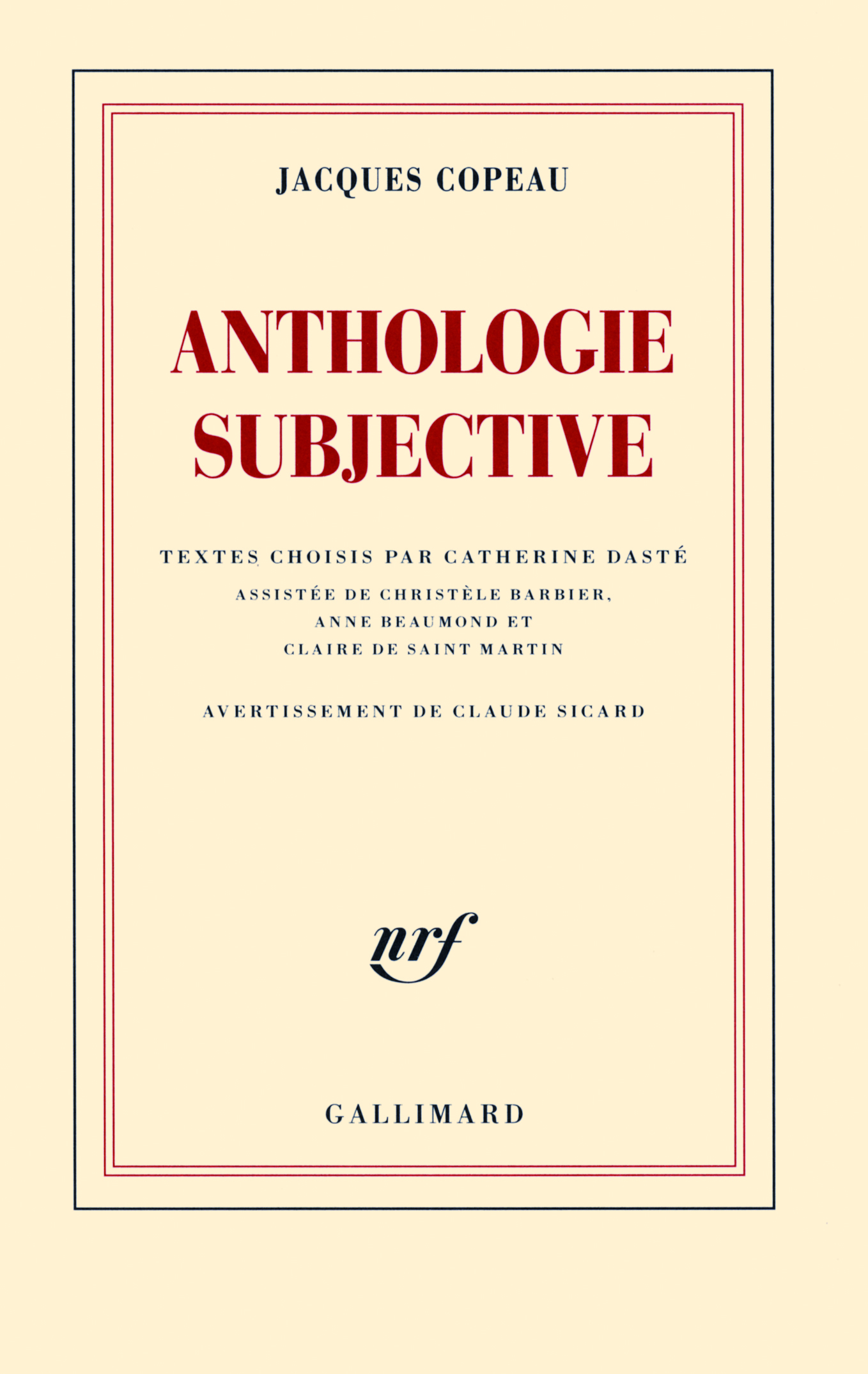 Anthologie subjective