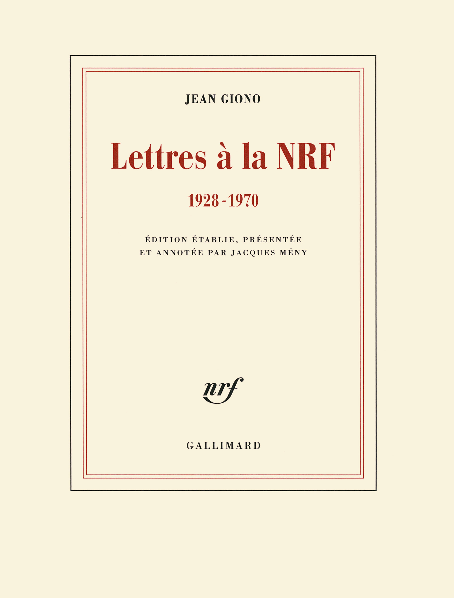 Lettres à la NRF