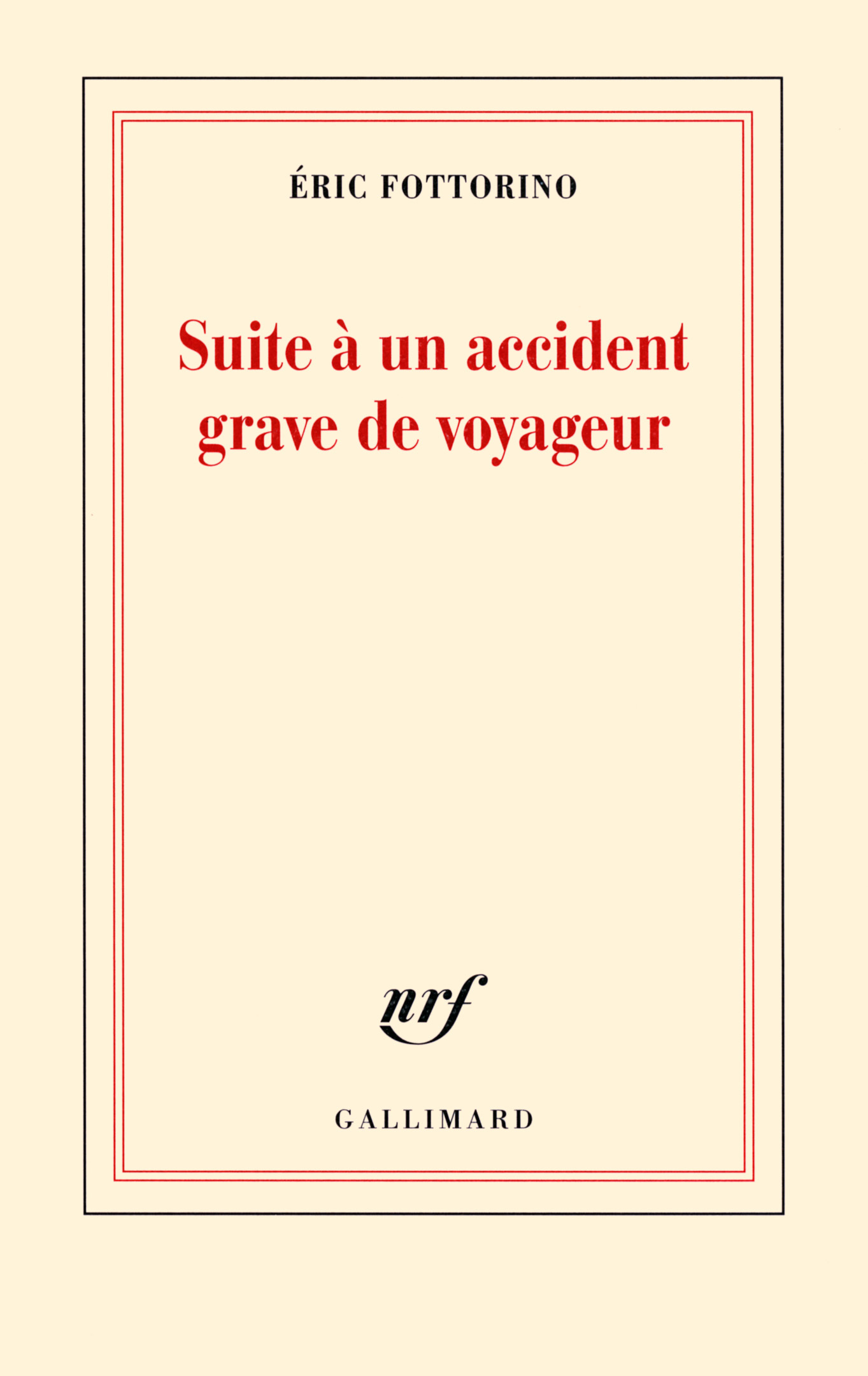 Suite à un accident grave de voyageur