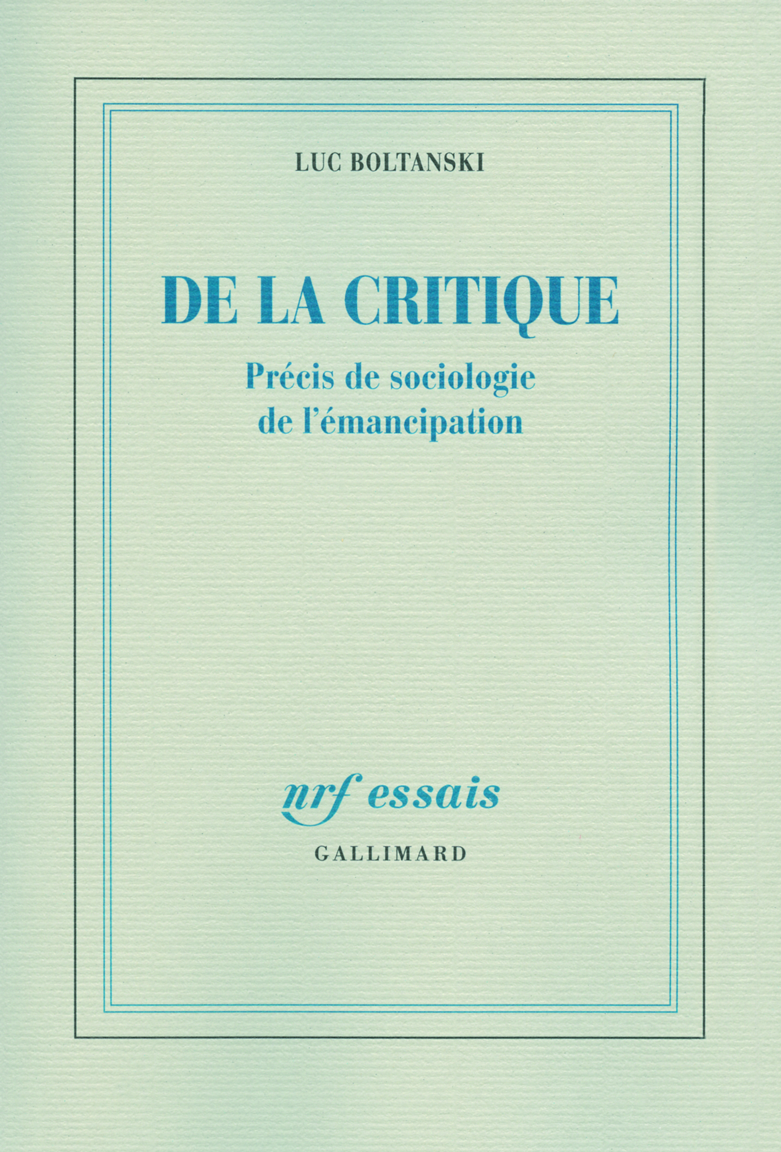 DE LA CRITIQUE PRECIS DE SOCIO DE L-EMANCIPATION