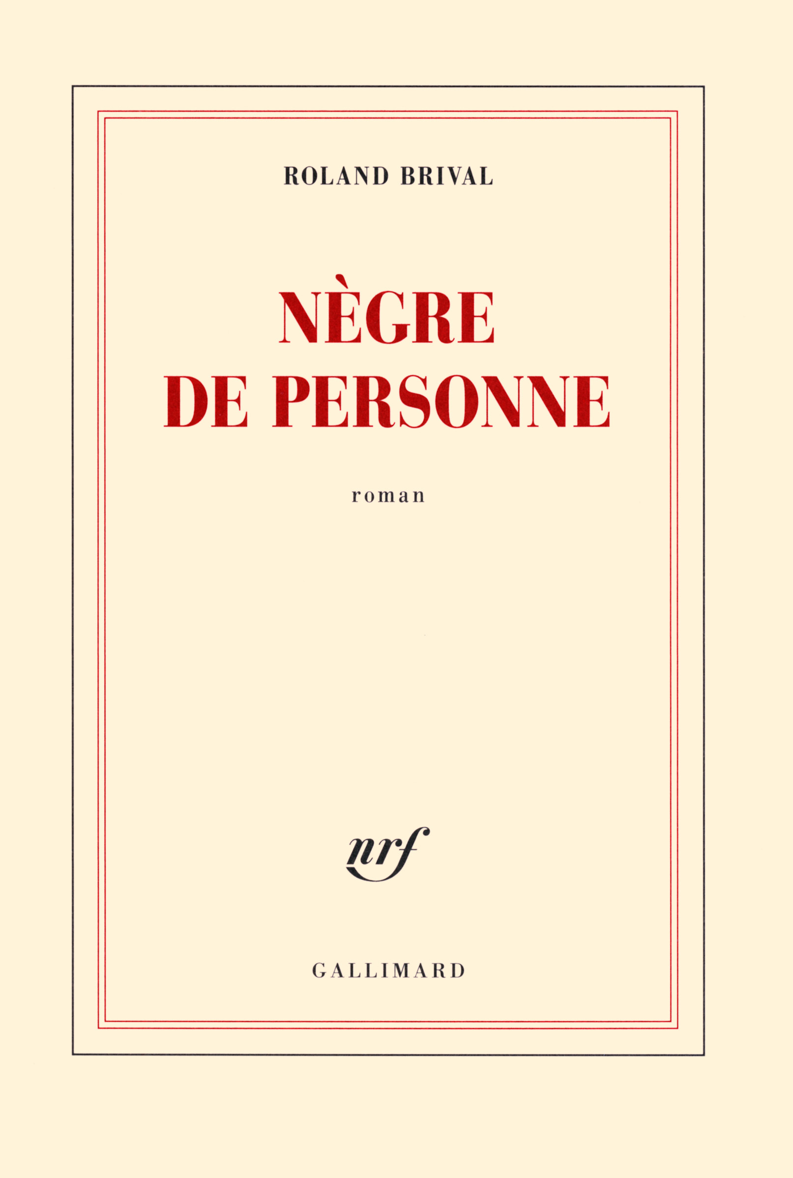 Nègre de personne