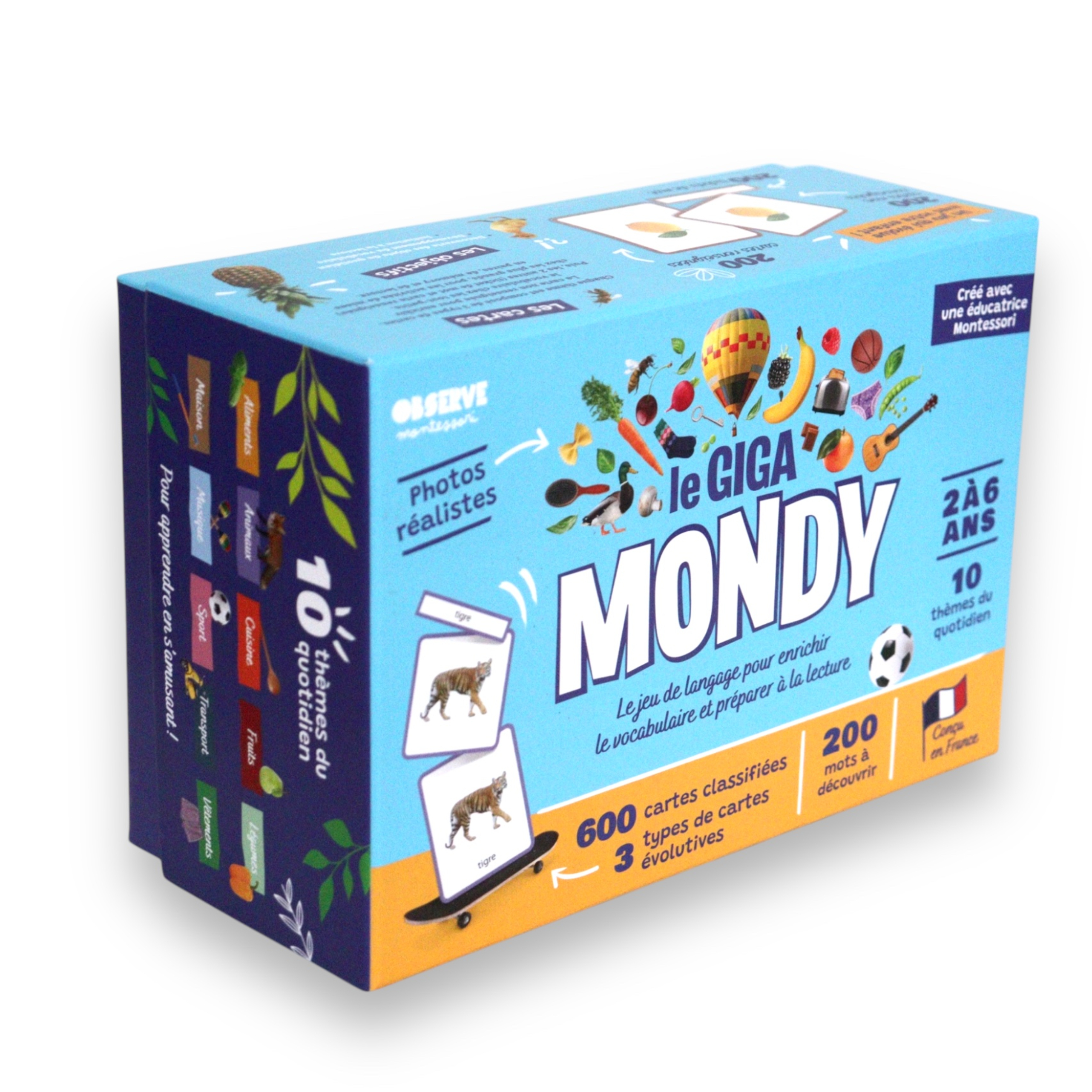 LE GIGA MONDY : COFFRET DE 600 CARTES MONTESSORI POUR DECOUVRIR ET NOMMER LES OBJETS DU QUOTIDIEN