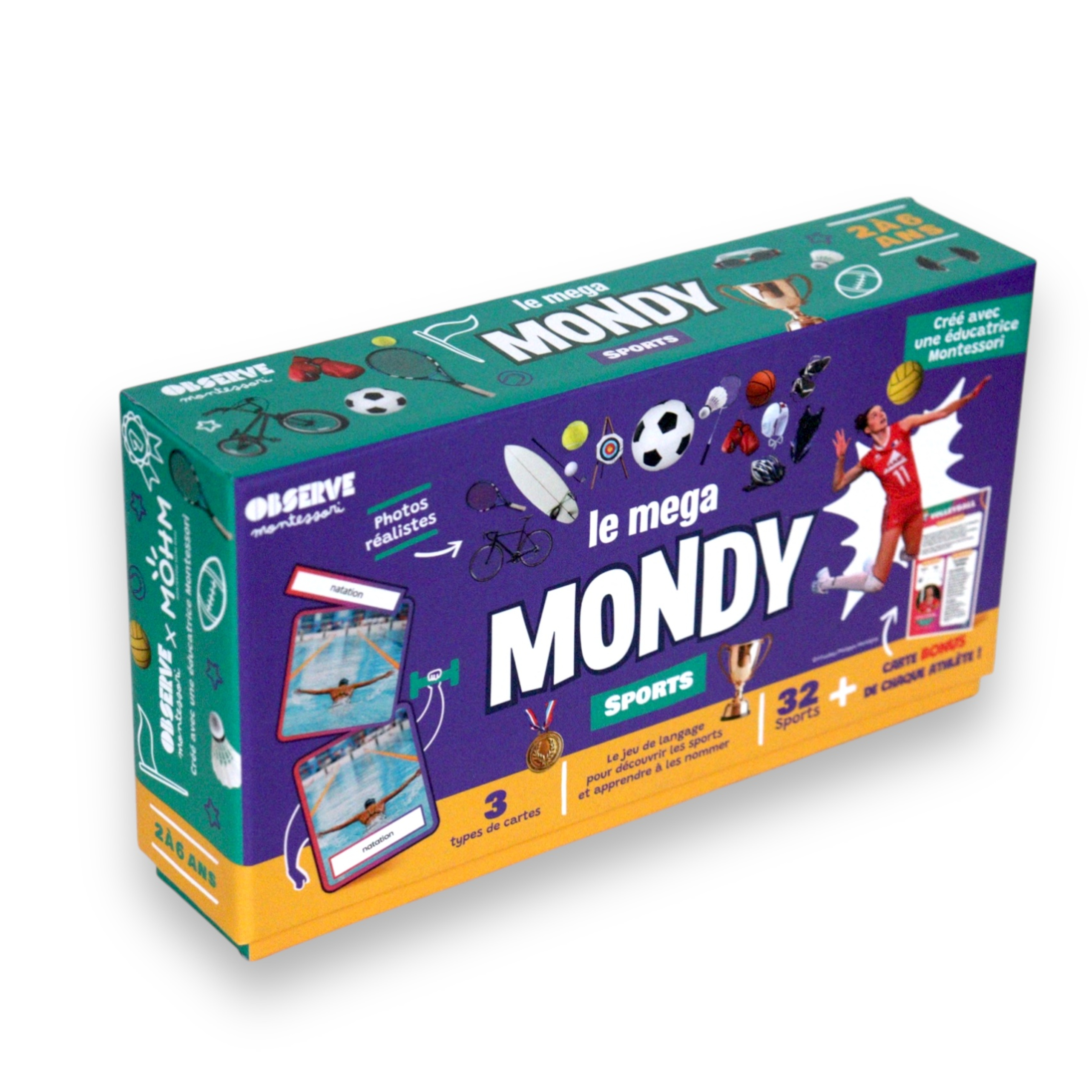 LE MEGA MONDY DES SPORTS : LE JEU DE CARTES AUX VRAIES PHOTOS POUR DECOUVRIR LES SPORTS OLYMPIQUES E