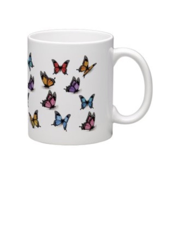 Mug Papillons Hiver Multicolore